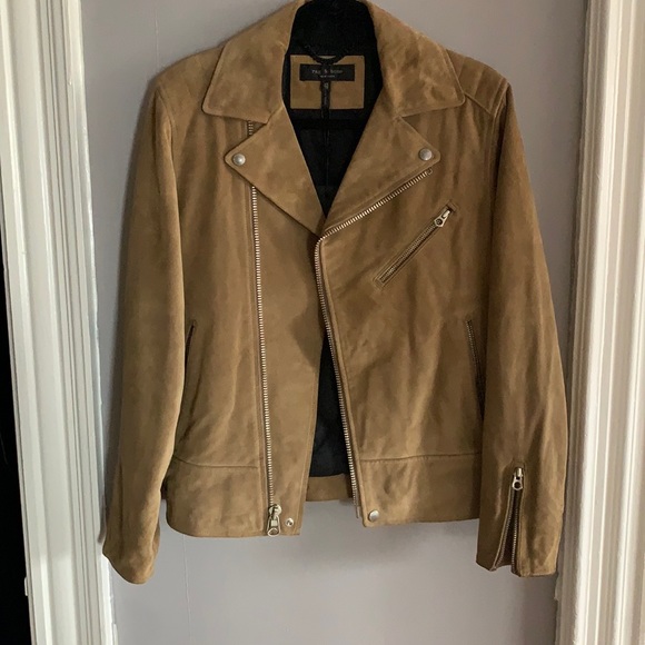 Rag & Bone Suede Moto Jacket - Picture 2 of 10